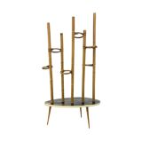 Mid-Century Modern Plant Stand – Europe, 1960s-1970s, Bamboo & Artistic
