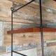 Vintage teak and metal shelf from the 60s