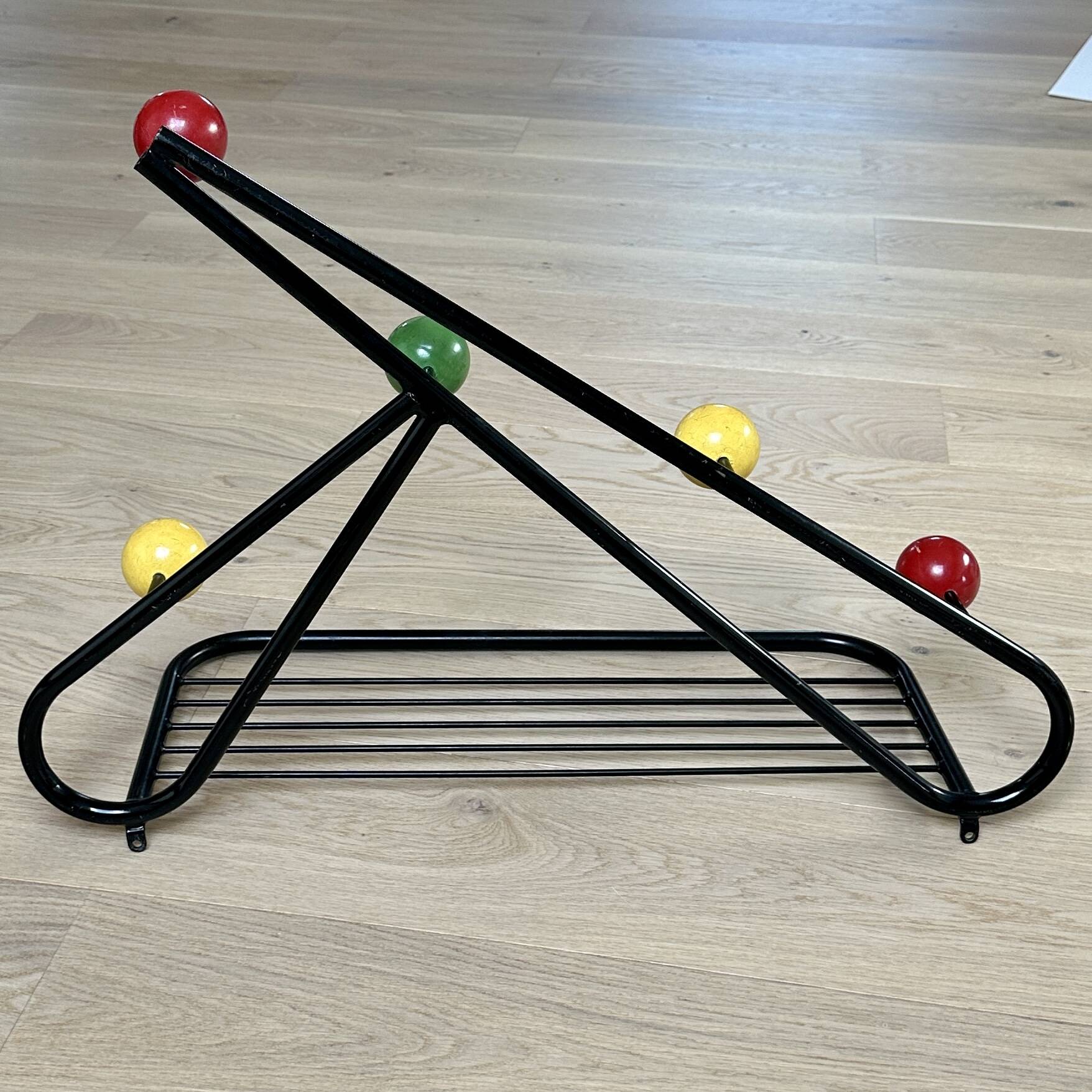 Vintage wall coat rack  France 1950s