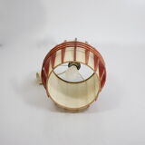 Suspension rhodoïde et bois, cocoon vintage, 1960