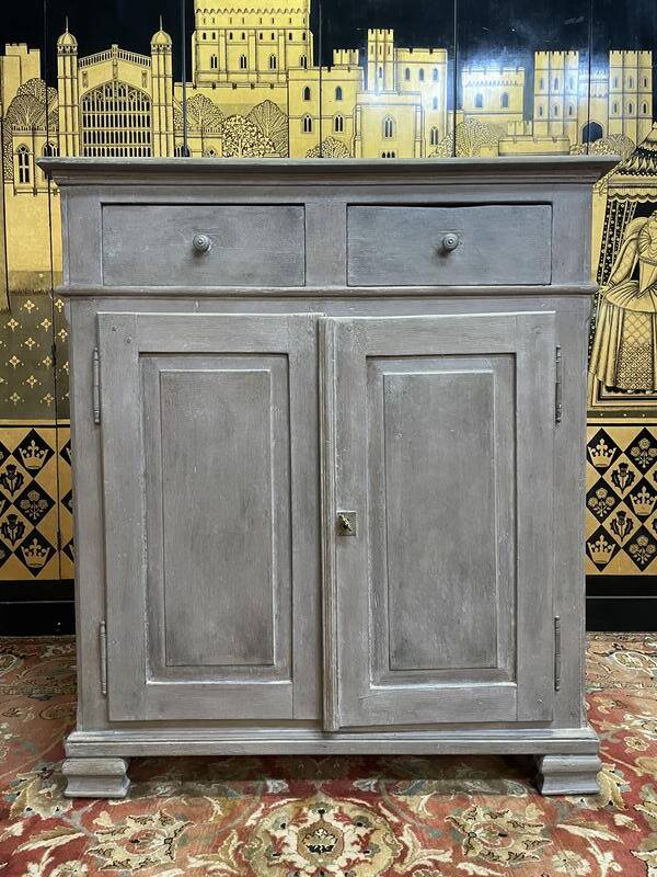 Louis Philippe high sideboard, re-painted and patinated