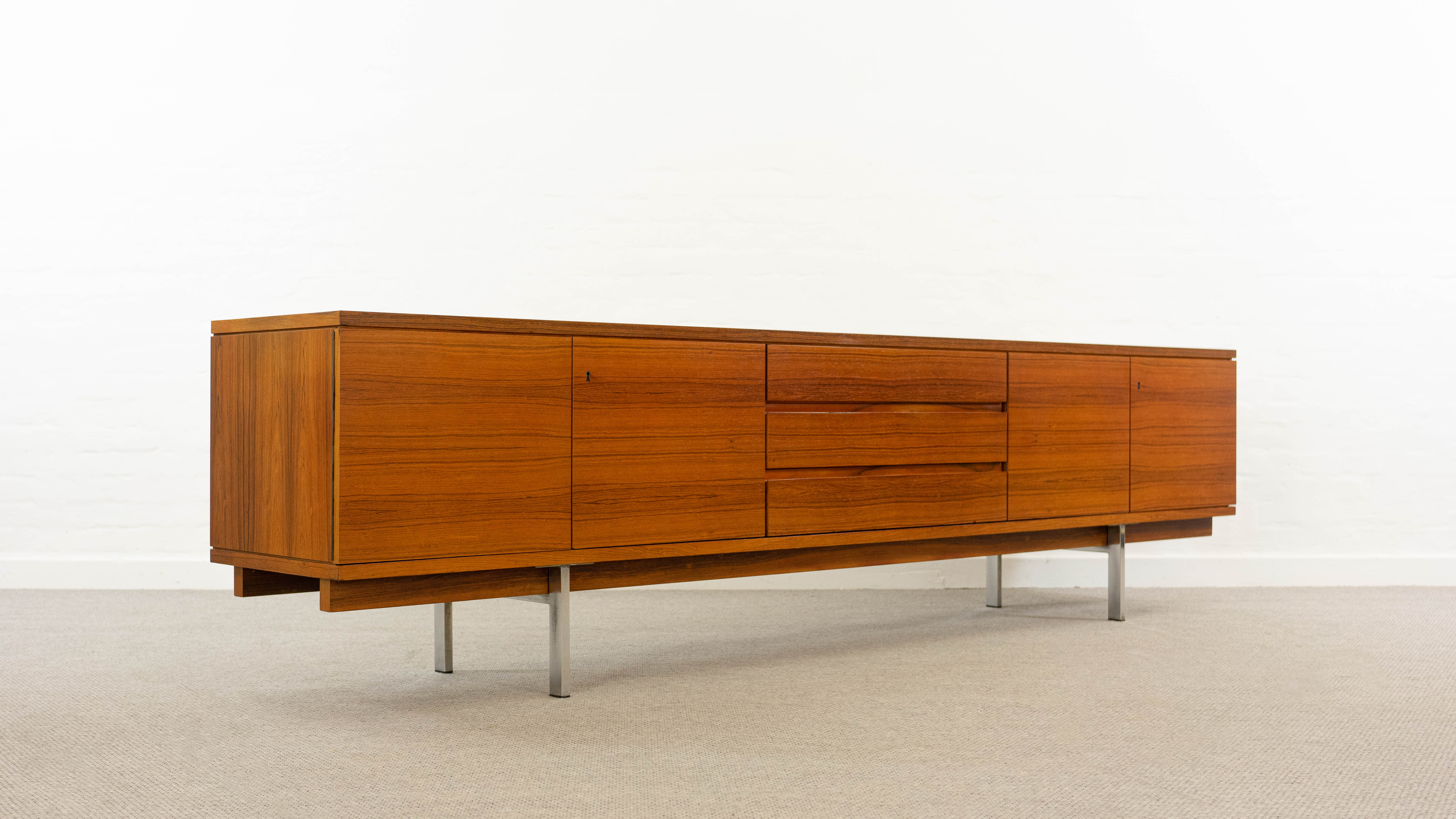 Minimalistic mid century sideboard in rosewood