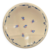 Vintage K&G Luneville "Flore" porcelain deep dish, 1950s, small blue flowers