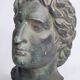Bust of Alexander the Great in plaster in imitation of bronze