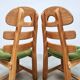 Vintage Spanish oak fishbone chairs 1970 ''Brutalist''