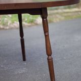 Round wooden table with 1 extension, wooden dining table, dining room table, kitchen table