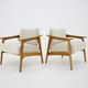 1960s Pair of Oak Armchairs, Czechoslovakia