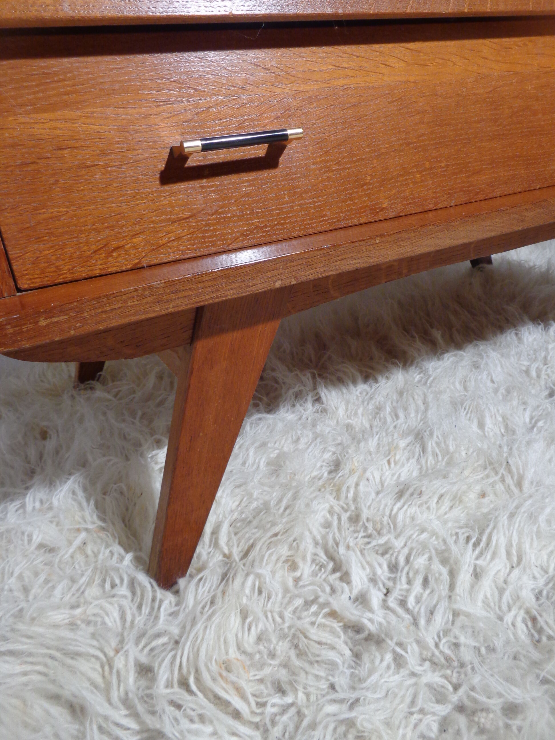 Commode vintage scandinave pieds compas année 50