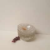 Set of 4 chiseled glass cups