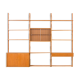 Scandinavian oak wall unit by PS System, Randers, Denmark, 1970s