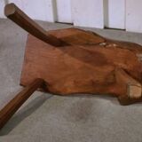 Brutalist oak stool, 1960s