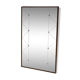 Scandinavian teak and metal mirror, Sweden, 1960, 73x117cm