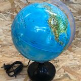 Old globe world map made in vintage Italy