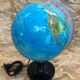 Old globe world map made in vintage Italy