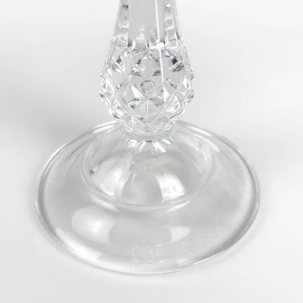 Pair of cristal d'arques candlesticks, maintenon model, 1980s
