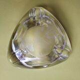 Triangular ashtray vintage glass