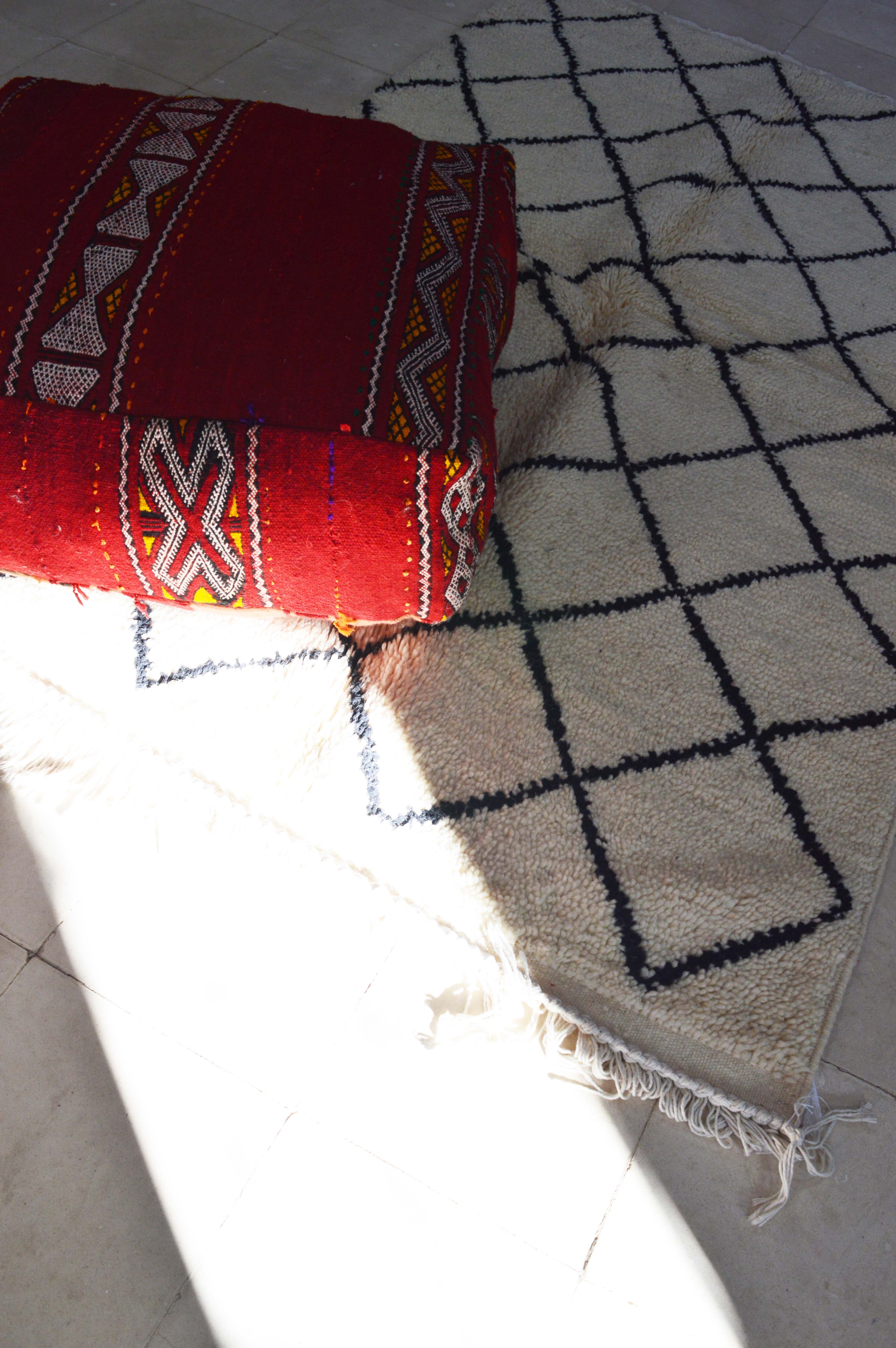 Tapis berbère losanges beni ouarain  187 x 122 cm