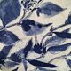 Two flat plates in earthenware with blue floral decoration.