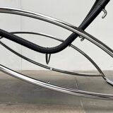 Vintage chaise longue model S 828 in tubular steel by Torben Skov for Thonet, 1980s.