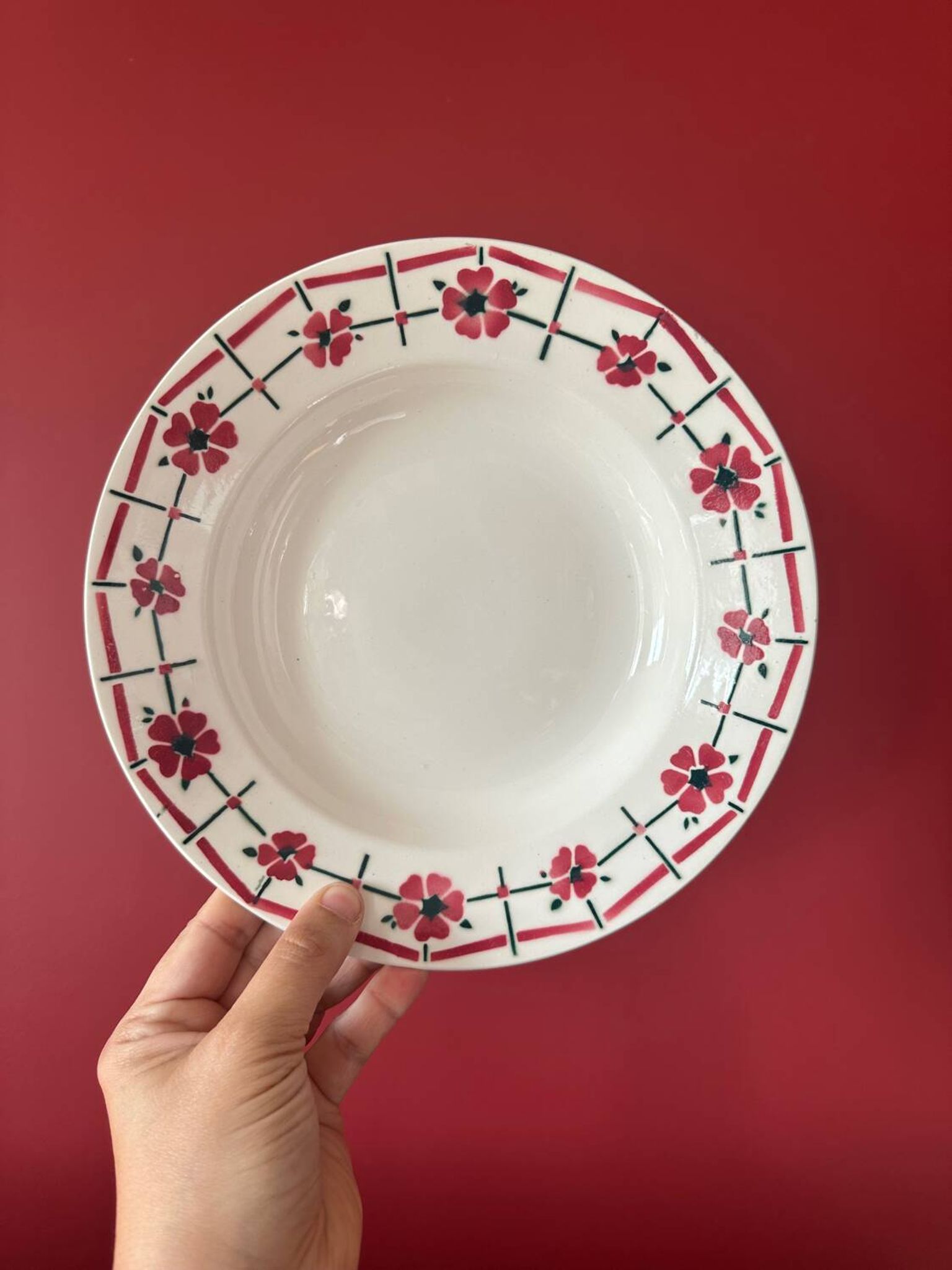 Flowered deep plates