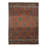 Geometric Pattern Vintage Kilim Rug, 207x301Cm