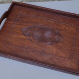 Ancient carved wooden tray