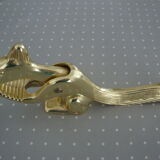 Nutcracker or hazelnuts vintage golden metal squirrel