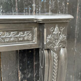 Napoleon III fireplace in black Belgian marble or Mazi, circa 1880