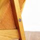 Scandinavian-designed chair in solid beech and mustard velvet
