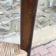 Fauteuil paillé rustique