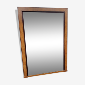 Charles X period mirror in speckled maple and rosewood (155 cm x 109 cm)