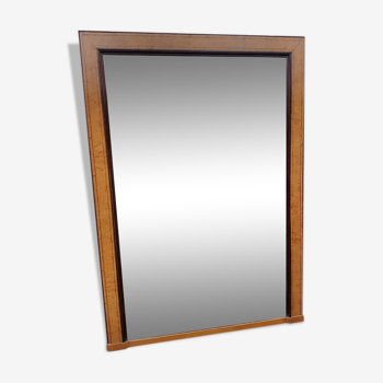 Miroir d'époque Charles X en érable moucheté et palissandre 155 cm x 109 cm