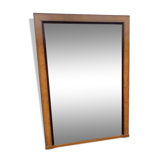 Charles X period mirror in speckled maple and rosewood (155 cm x 109 cm)