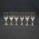 6 old cut glass liqueur glasses mirabeau model