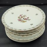 Set of 10 vintage dessert plates Limoges porcelain Bernardaud