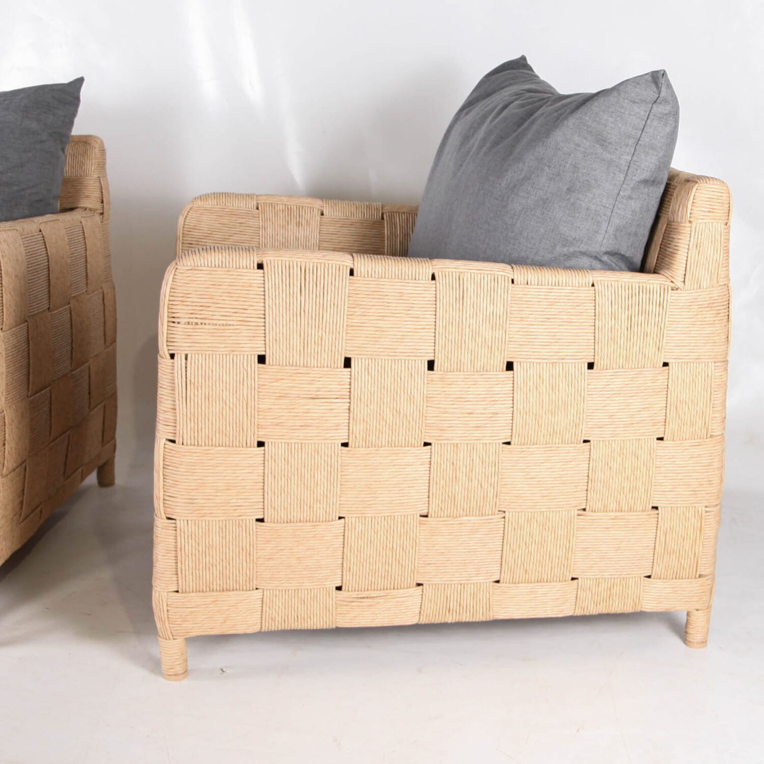 Pair of rope armchairs