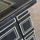 Maison Jansen black lacquered wooden desk from the 1960s with chair.