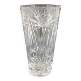 Chiseled glass vase