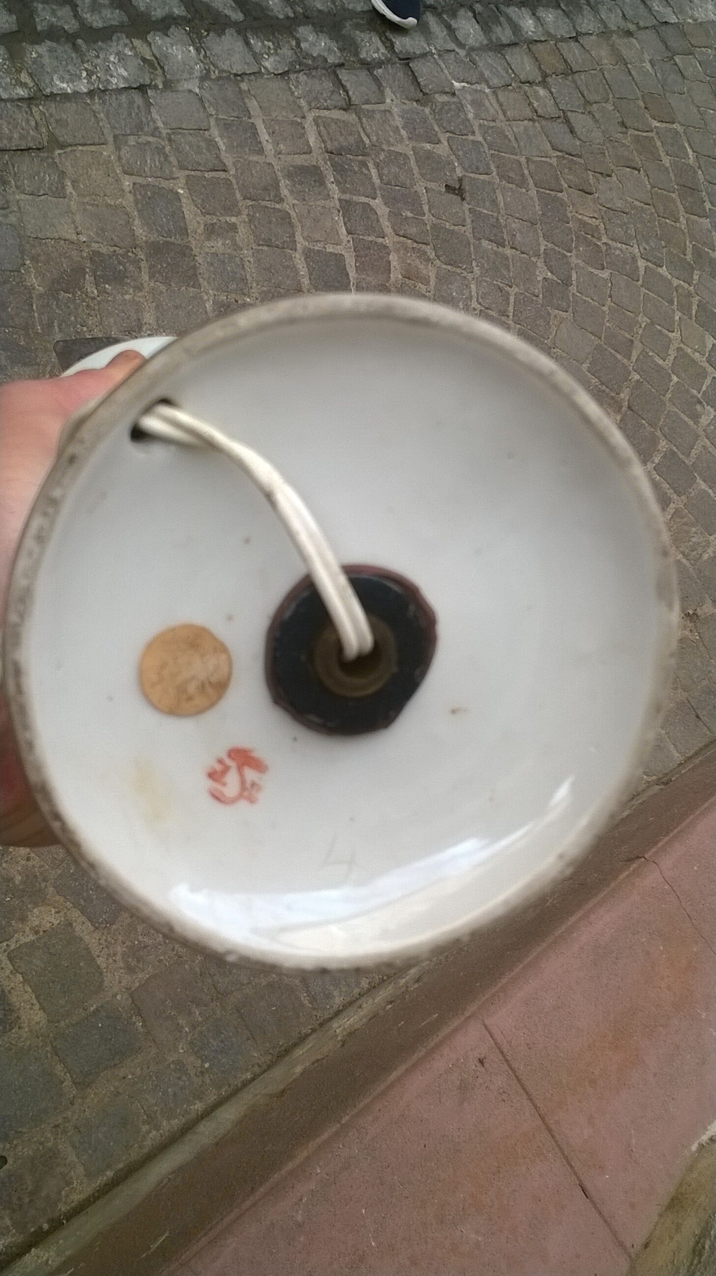 Lamp foot of the manufacture of art porcelains of Couleuvre