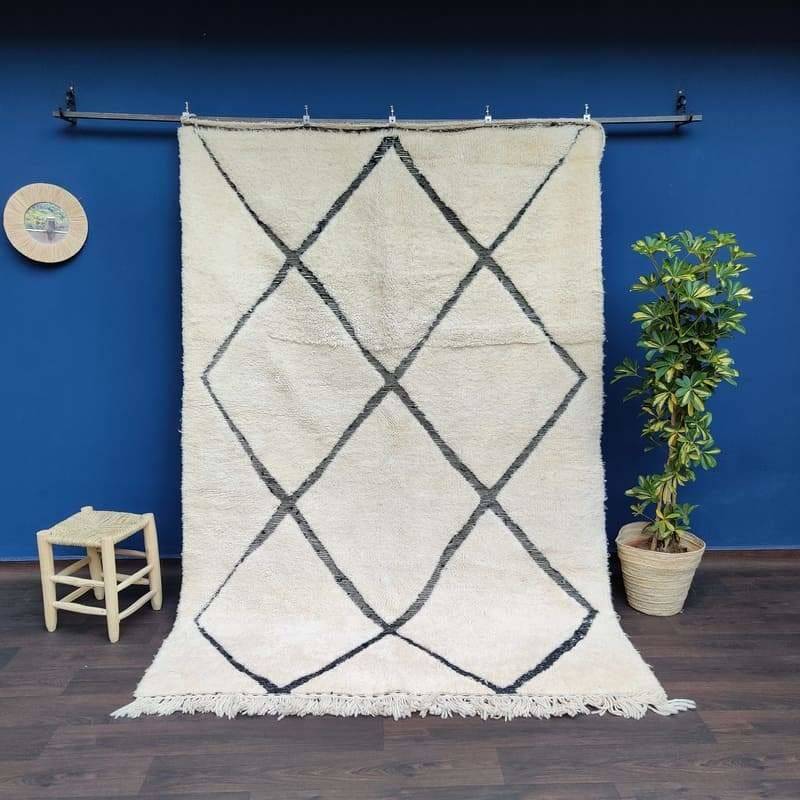 Tapis berbère Beni Ouarain losange 250cmx150cm