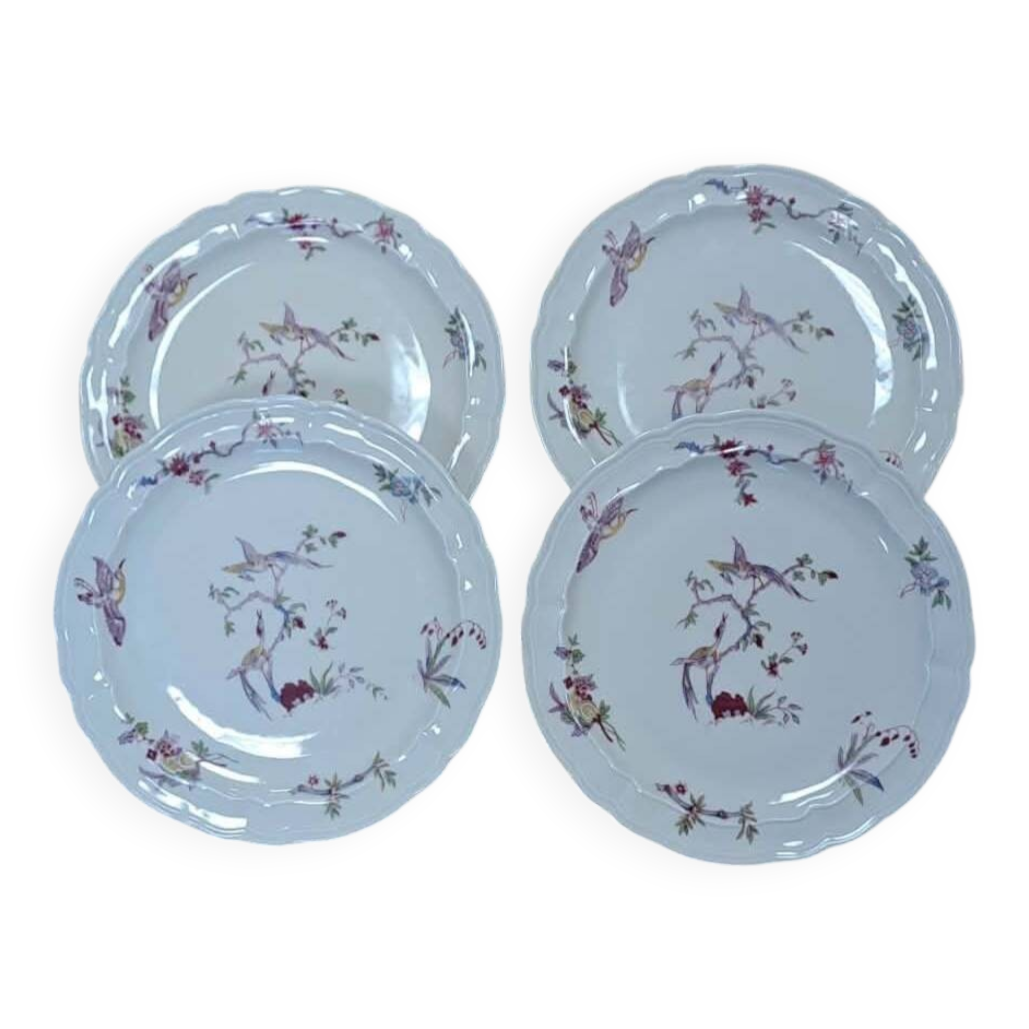 4 flat plates Bernardaud model Chantilly