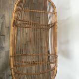 Vintage rattan cradle
