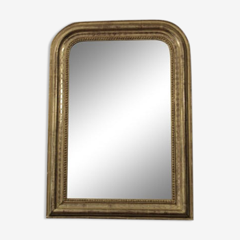 Miroir Louis Philippe doré à la feuille d'or - 76x55cm