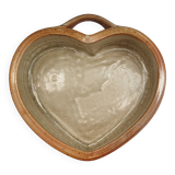 Heart-shaped mould in stoneware from La Borne, signed Bottani Dechaud