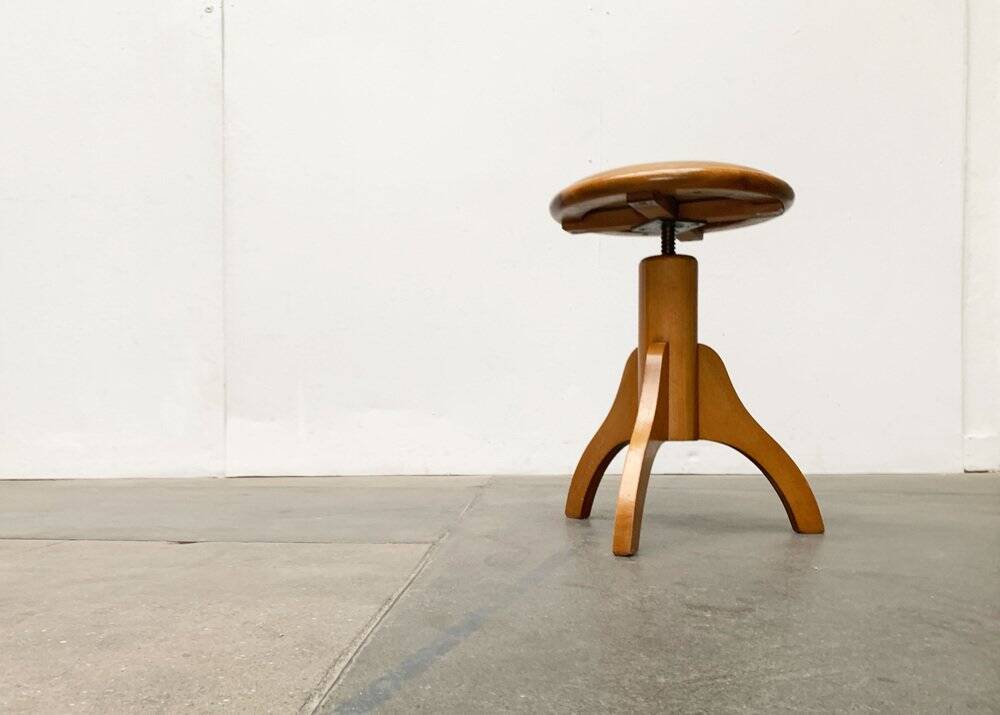 Mid-Century Industrial Tripod Swivel Stool, 1960s