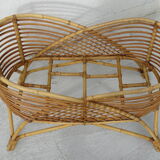 Cradle rattan basket