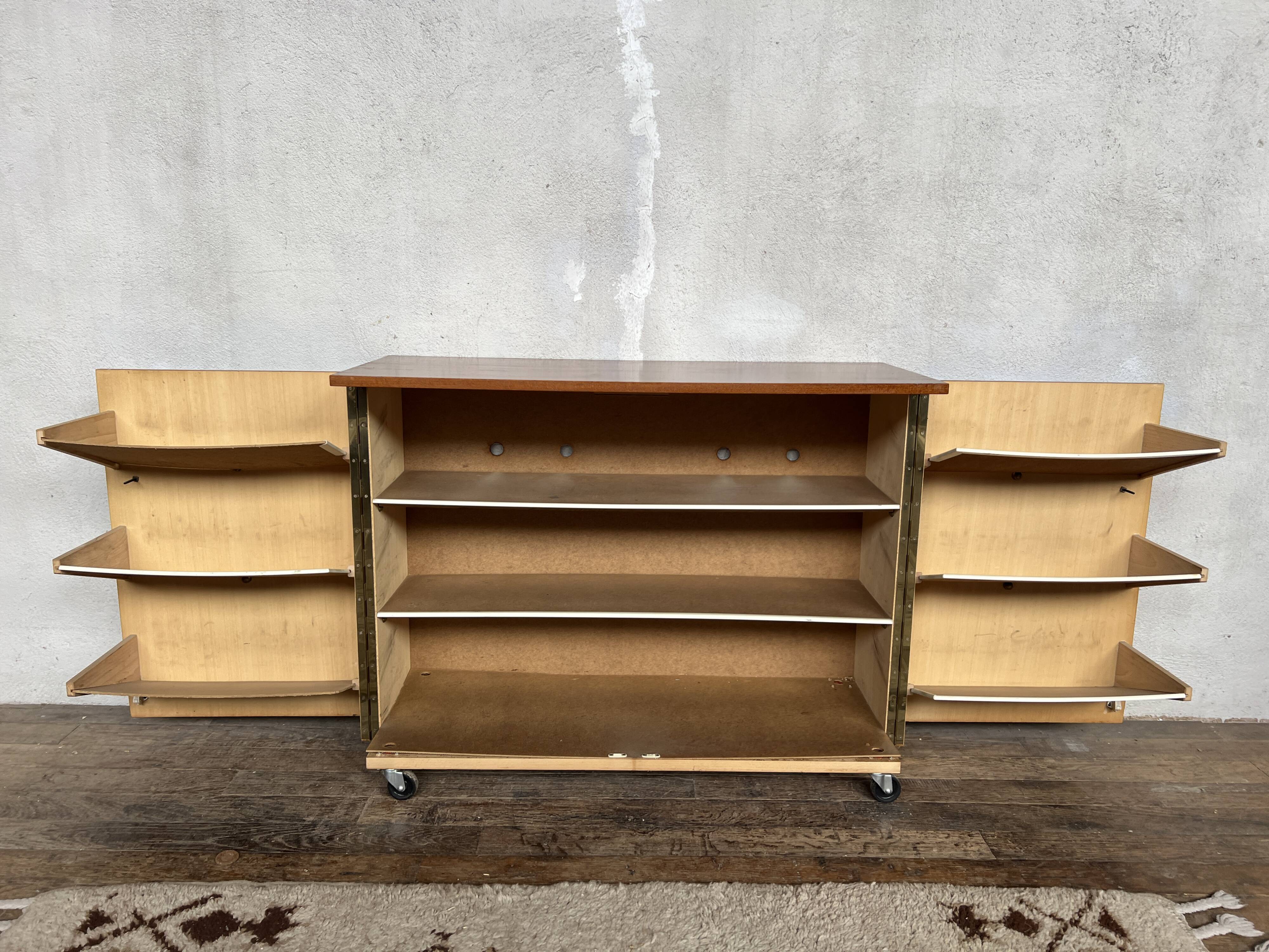 Buffet cabinet shoe cabinet on casters