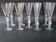 Set of 9 crystal flutes with Venus and Bacchus foot, Vannes and Bayel