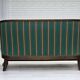 1950s, Danish 2-seater sofa, green furniture wool, oak wood.