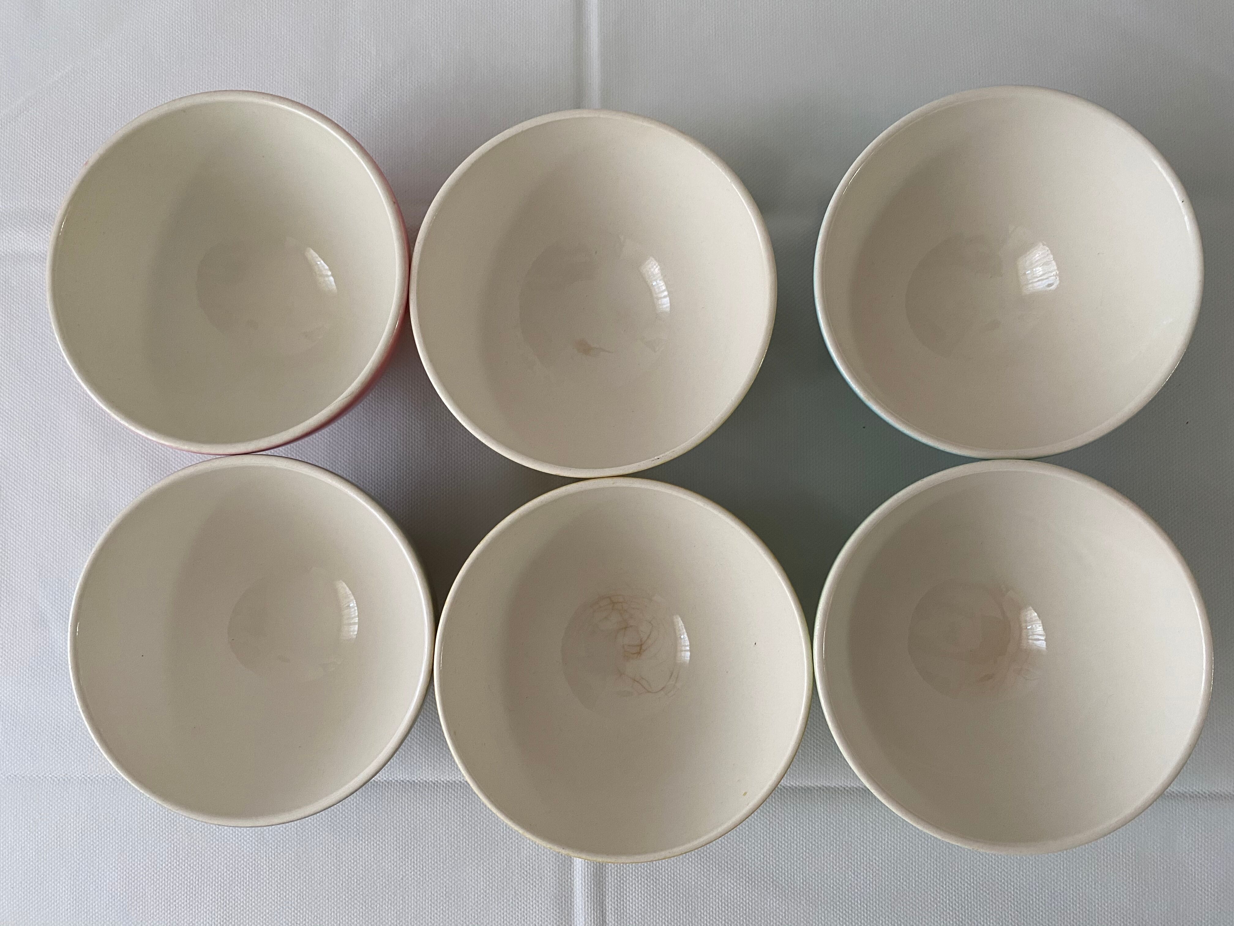 Set of 6 old Boch Brothers bowls